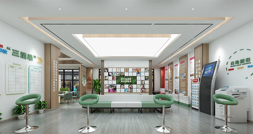 黨建展廳、街道社區(qū)文化、黨群服務(wù)中心、新時(shí)代驛站—美刻與您同行！